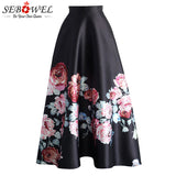 Floral Print High Waist Maxi Skirt