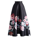 Floral Print High Waist Maxi Skirt