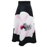 Floral Print High Waist Maxi Skirt