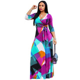 2019 Deep V-Neck Sexy Floral Dresses