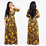 2019 Deep V-Neck Sexy Floral Dresses