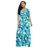 2019 Deep V-Neck Sexy Floral Dresses