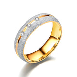 Stainless Steel Engagement Ring  CZ Wedding Rings Bands Accessories