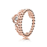16 Styles Crown Love Heart 925 Silver Crystal Rings