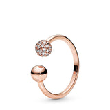 16 Styles Crown Love Heart 925 Silver Crystal Rings
