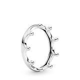 16 Styles Crown Love Heart 925 Silver Crystal Rings