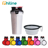 Portable 2 in 1 Pet Folding Water Bottle