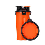 Portable 2 in 1 Pet Folding Water Bottle