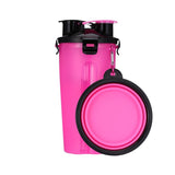 Portable 2 in 1 Pet Folding Water Bottle