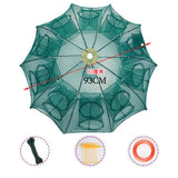 Folded Portable 20 Holes Fishing Net Network Casting