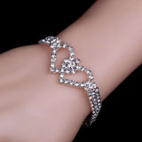 Luxury Crystal Bracelets For Women Silver Plated Rhinestone Charm Bracelet
