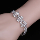 Luxury Crystal Bracelets For Women Silver Plated Rhinestone Charm Bracelet
