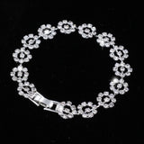 Luxury Crystal Bracelets For Women Silver Plated Rhinestone Charm Bracelet