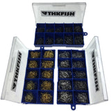 500 Pcs #3-#12 Silver Black Gold Freshwater Fishing Hooks