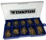 500 Pcs #3-#12 Silver Black Gold Freshwater Fishing Hooks