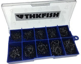 500 Pcs #3-#12 Silver Black Gold Freshwater Fishing Hooks