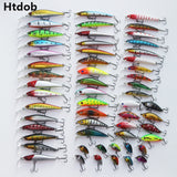56 Pcs Mixed Fishing Lure Bait Set