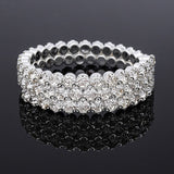 Luxury Multi Layers Crystal Rhinestone Bracelets Bangles