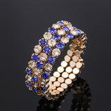 Luxury Multi Layers Crystal Rhinestone Bracelets Bangles