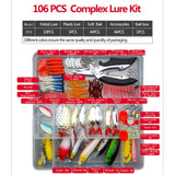 33/56/104/106/109/122/142/166/280pcs Fishing Lures Set
