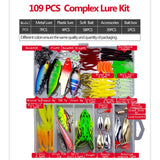 33/56/104/106/109/122/142/166/280pcs Fishing Lures Set