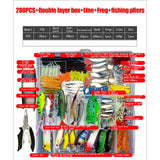 33/56/104/106/109/122/142/166/280pcs Fishing Lures Set