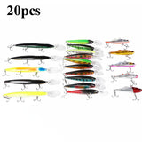 56pcs/pack Mixed Fishing Lure Bait Set
