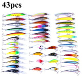 56pcs/pack Mixed Fishing Lure Bait Set